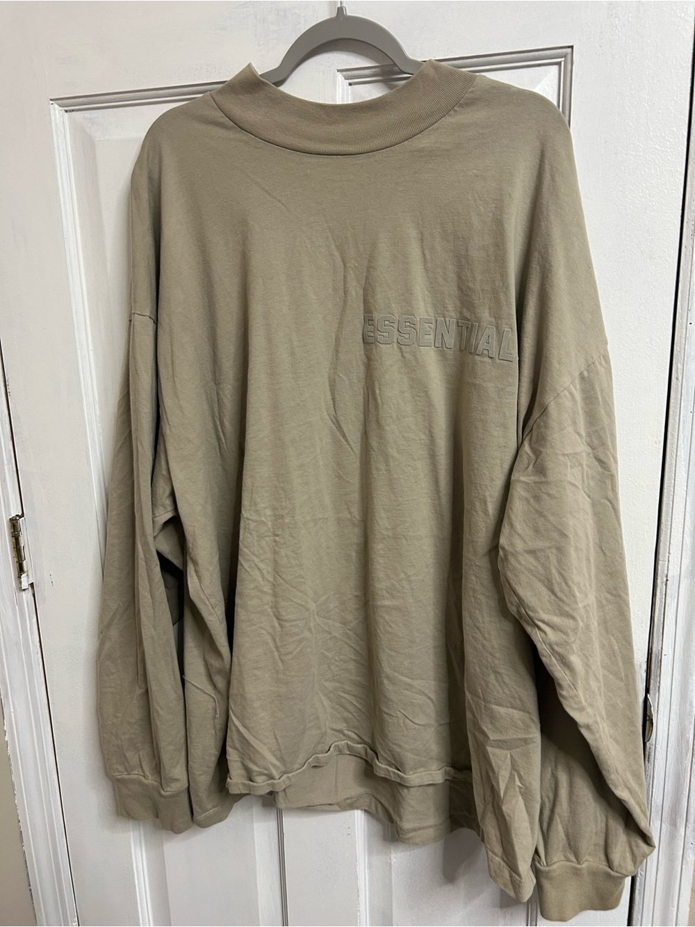 Essentials Men Beige Oversized Crewneck Sweatshirt
